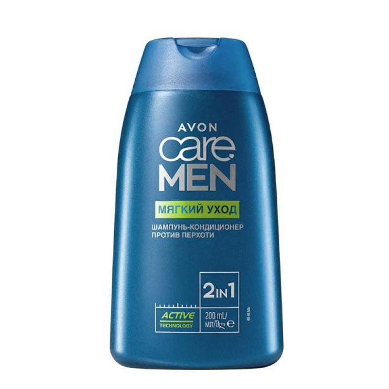 Avon Care Men 2-в-1 Шампунь-кондиціонер проти лупи «М“який догляд» 200 мл  Ейвон