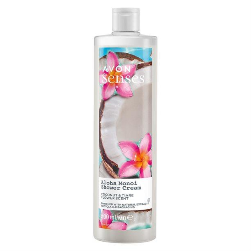 Avon Senses Aloha Monoi Shower Cream Крем-гель для душу «Тропічний рай» 500 мл