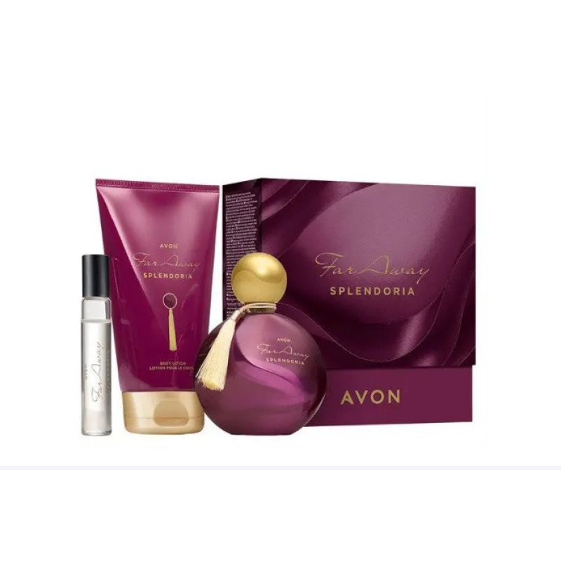 Жіночий парфумний набір в подарунковій коробці Far Away Splendoria Avon