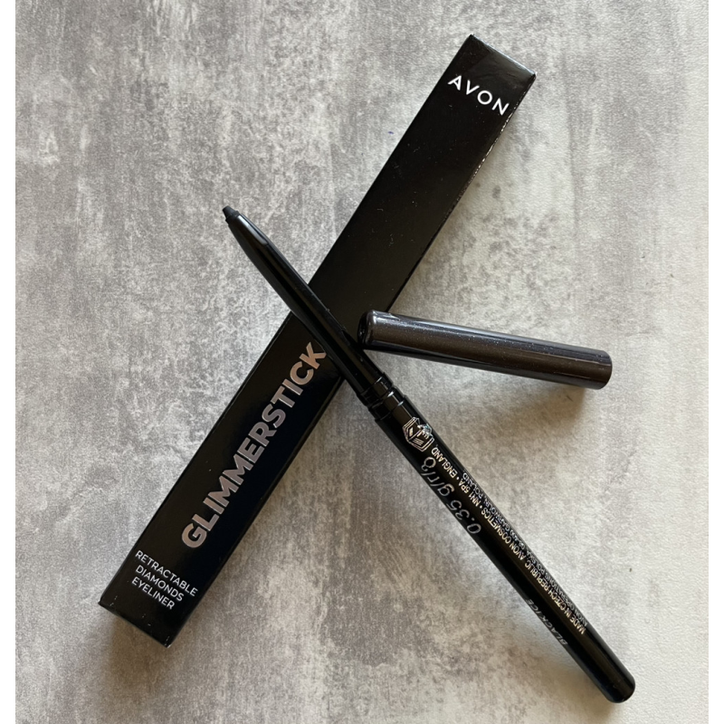 Мерехтливий олівець для очей Чорна крига 0,35г Avon Glimmerstick Black Ice